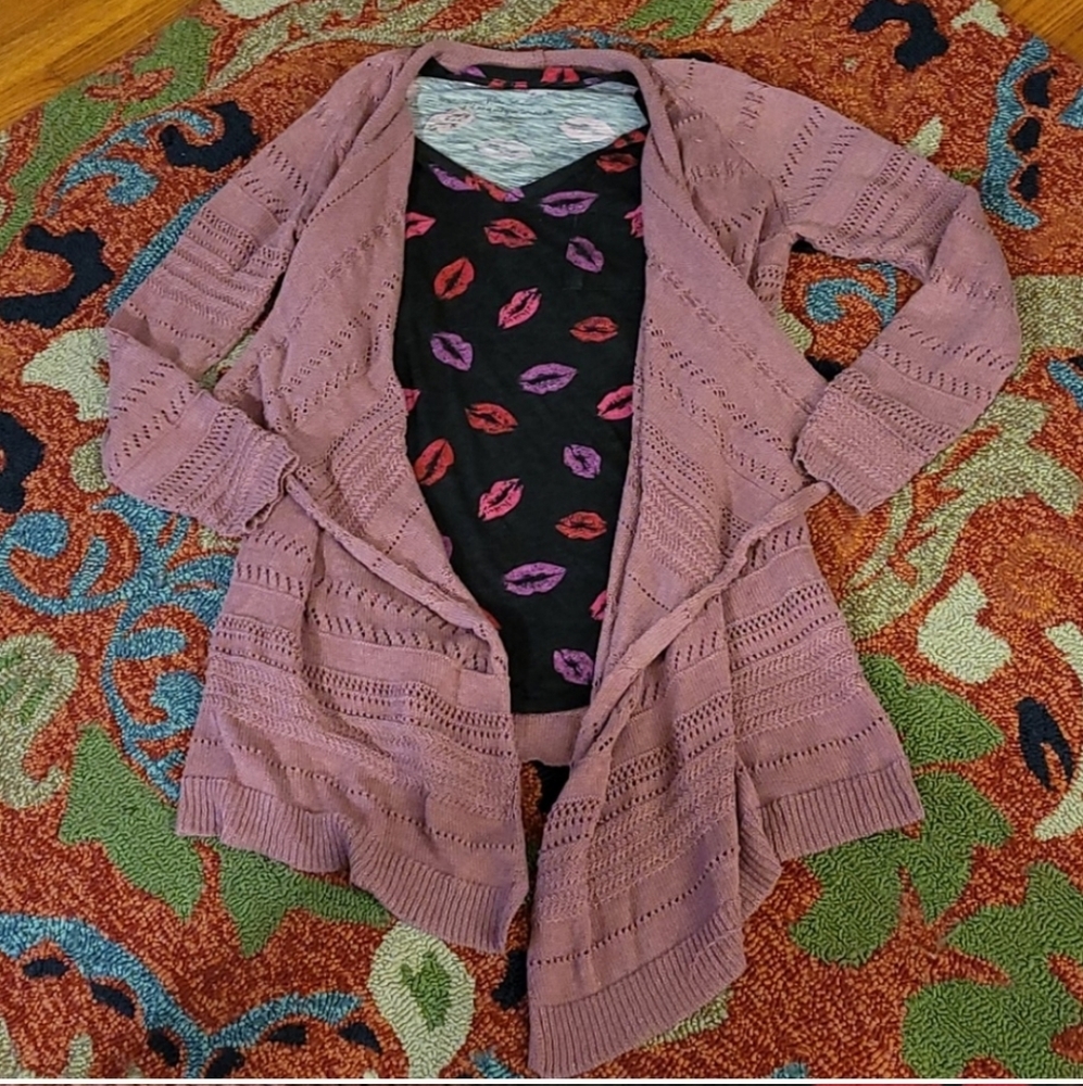 Knox rose mauve cardigan